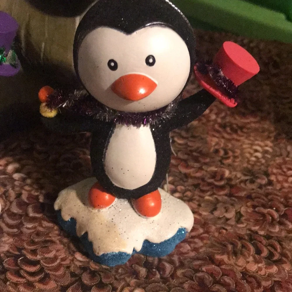 Set of 2 Penguin Ornaments